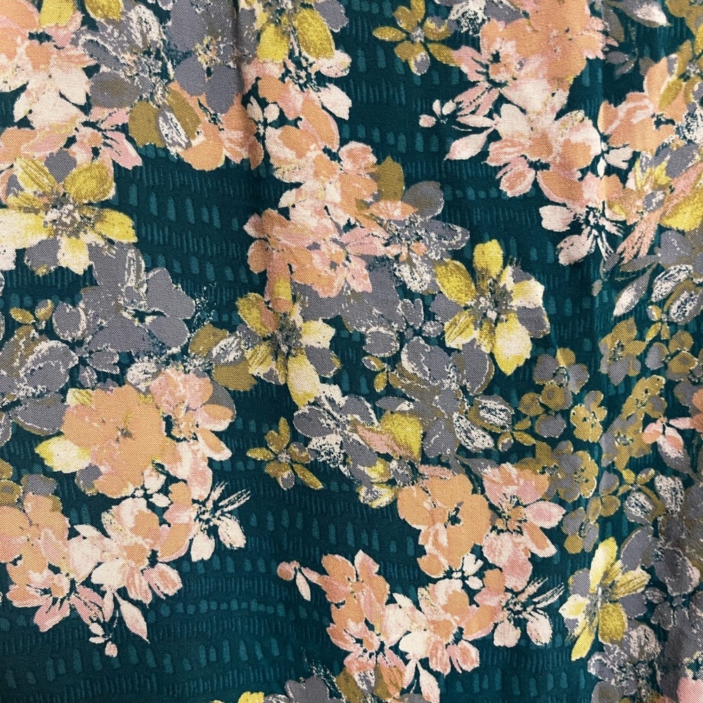O'Neill Floral Maxi Skirt in Teal and Cream - Picture 10 of 16